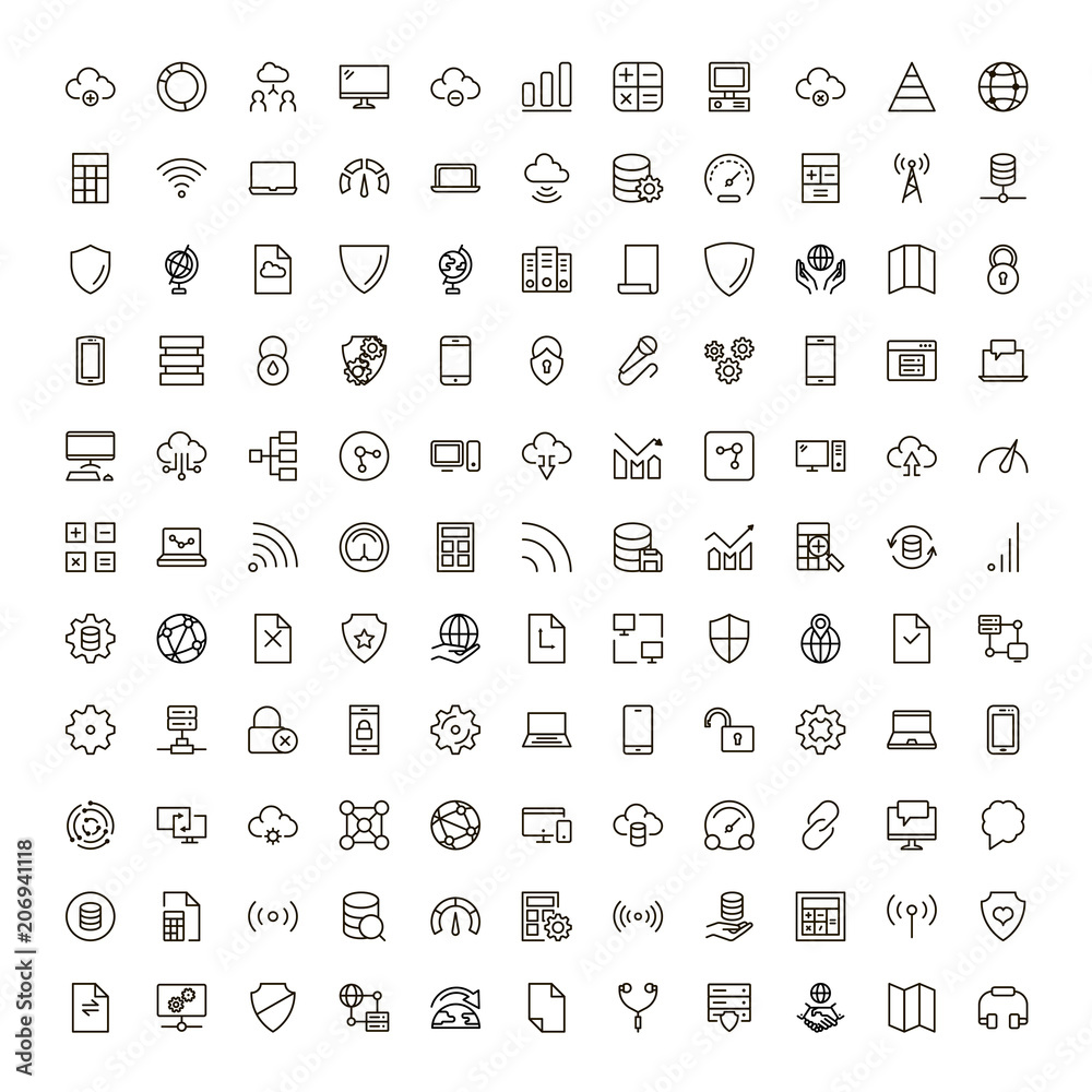 Data flat icon