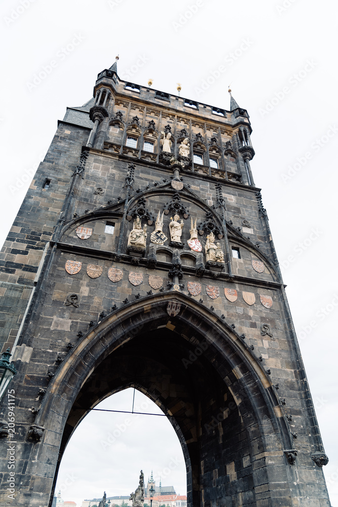Old Town Bridge Tower in Charles Bridge in Prague