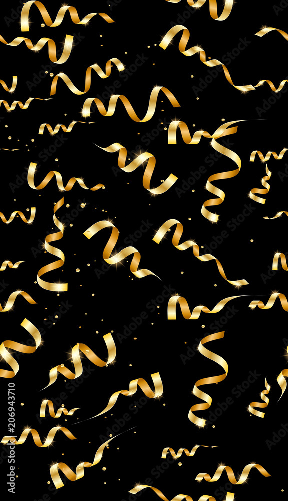 Obraz premium Gold celebration seamless pattern.