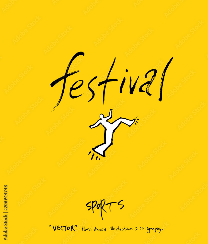 스포츠 포스터 / 손으로 그린 스포츠 그림