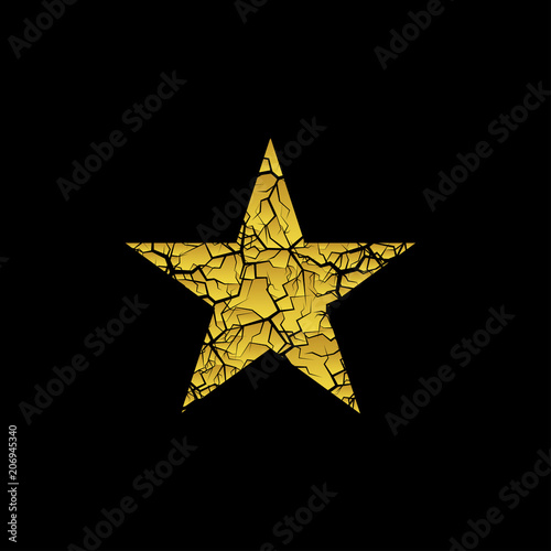 Golden broken star