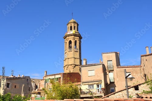 Tableau sur toile Sant Pere Church of Calaf, Anoia, Barcelona ,province, Catalonia, Spain,