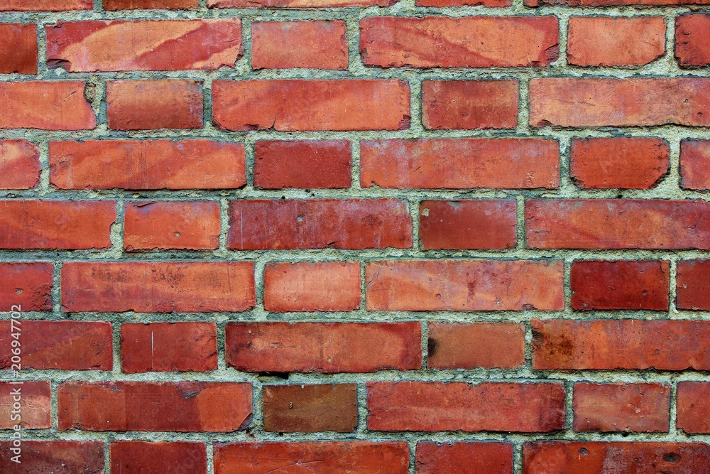 wall from a red old brick wall from a red old brick