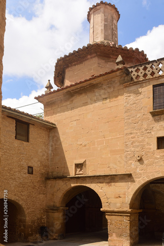 corners and streets of the medival village of Calaceite, Mataranya, Teruel province, Aragon, Spain photo