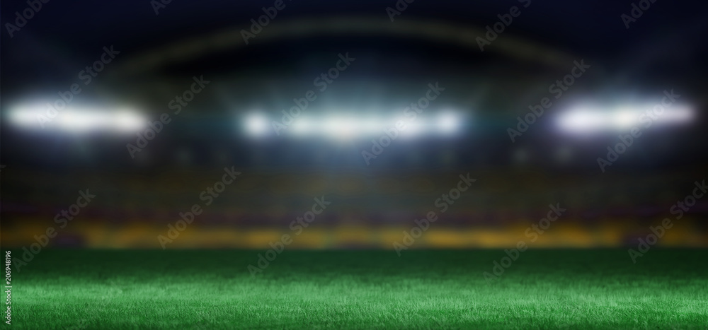 Football stadium before the game - 3d rendering