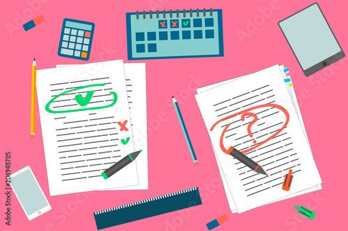 Students education  elements set