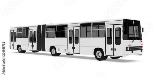 Articulated City Bus Isolated