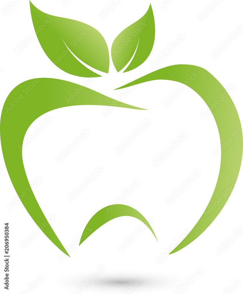 Zahn, Apfel, Zahnpflege, Frucht, Ernährungsberatung, Logo  Stock-Vektorgrafik | Adobe Stock