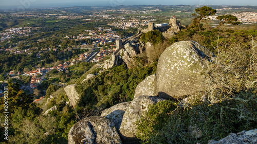 Castle of moors and rocks, Sintra, Portugal photo