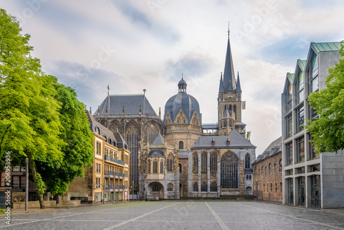 View at the Cathedral of Aachen - Germany photo