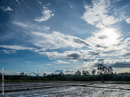 countryside view when the rain end