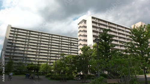 TAKASHIMADAIRA,  TOKYO,  JAPAN - CIRCA MAY 2018 : Scenery of RESIDENTIAL APARTMENT AREA around TAKASHIMADAIRA area in ITABASHI WARD. photo