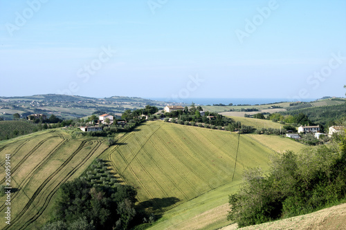 Marche,Italia,paesaggio,collina,mare Adriatico,panorama © Daniele