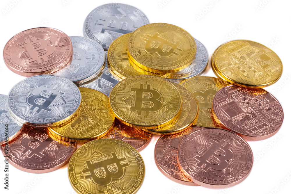 pile of bicoin isolated on white background pile of bicoin isolated on white background