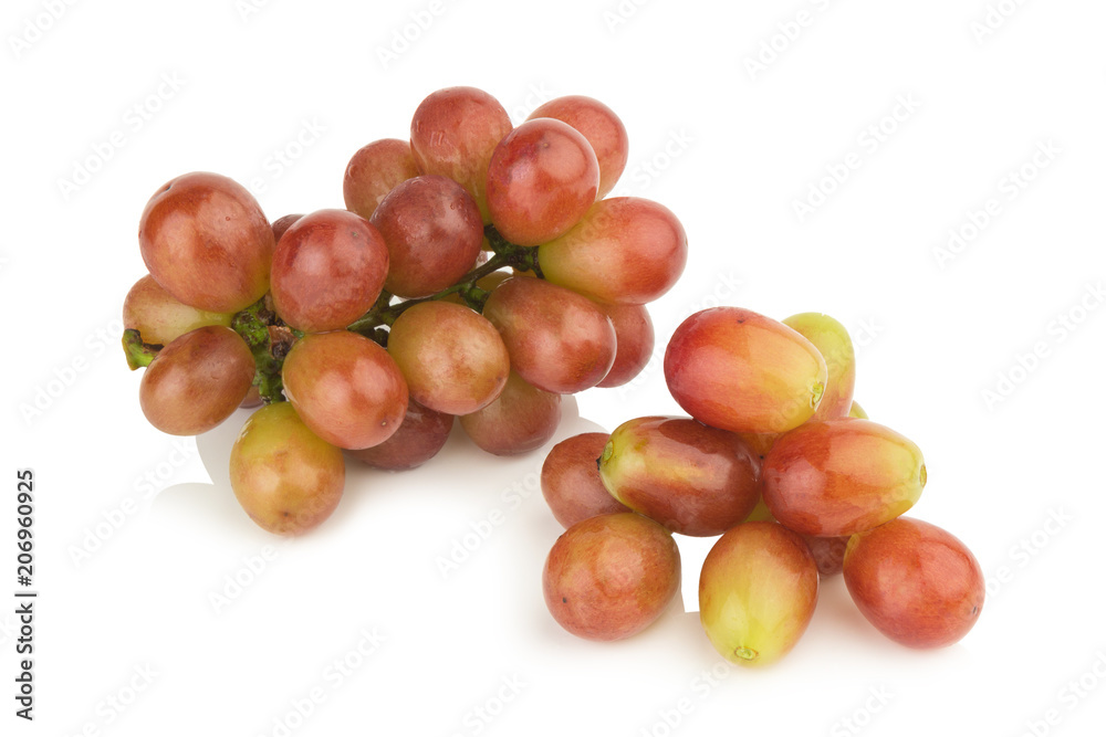 grapes red. ripe fresh. water drop isolated on white background