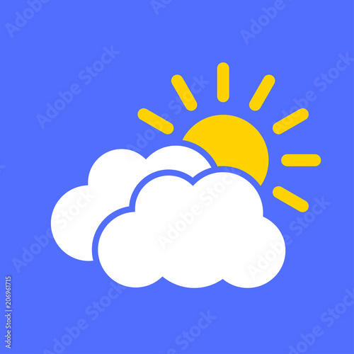 Cloudy weather - sun and clouds icons