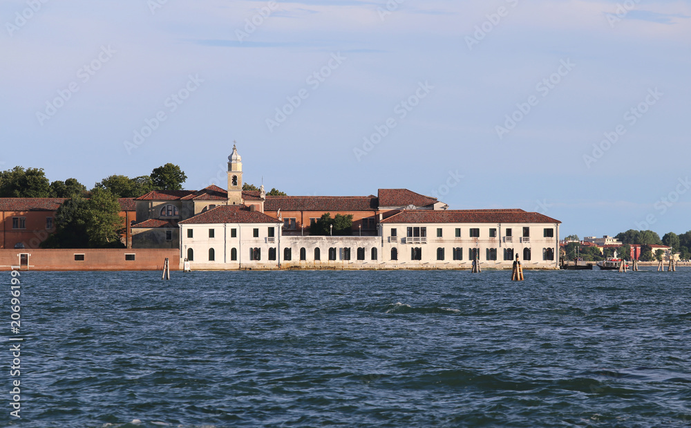 San Servolo island near Venice in Italy. The buildings were an o