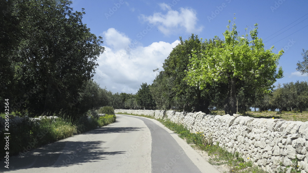 driving to  Modica in the province of Ragusa in Sicily, Italy