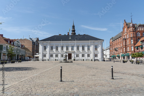 Town square at Ystad in Sweden
