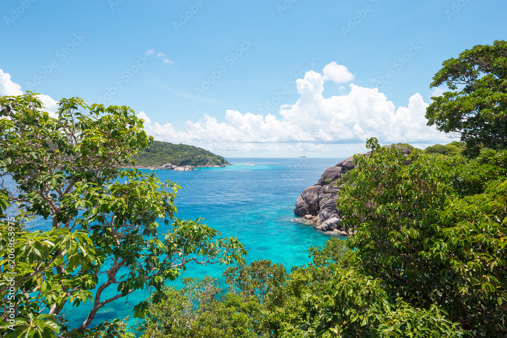 Fototapeta premium Rocks , sea and blue sky