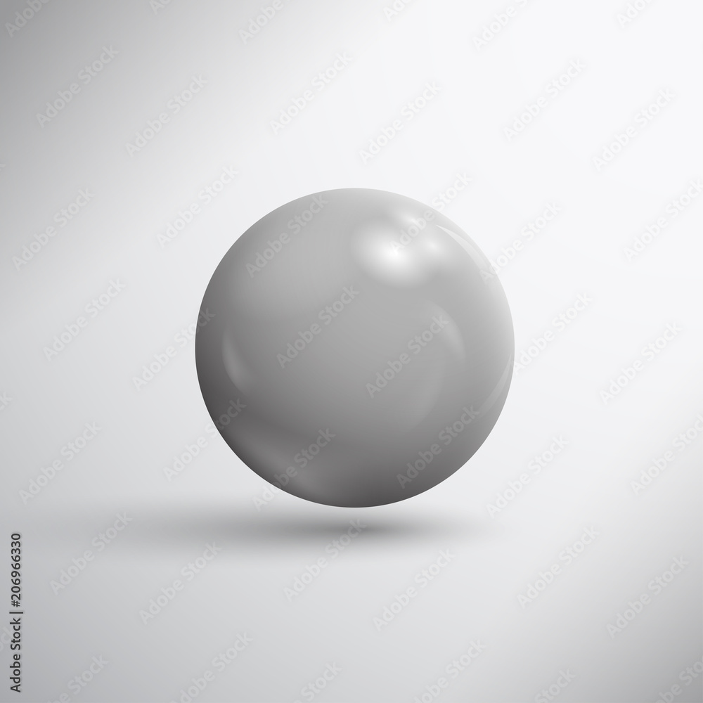 3d gray ball
