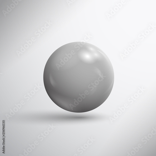 3d gray ball