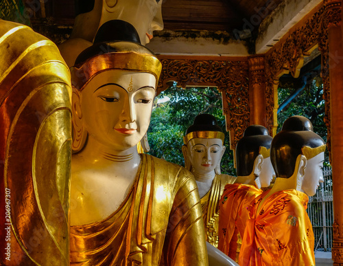 Buddha statue in Shwedagon Pagoda