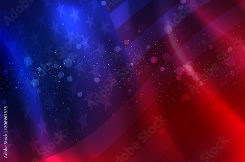 Abstract background of flying American flag