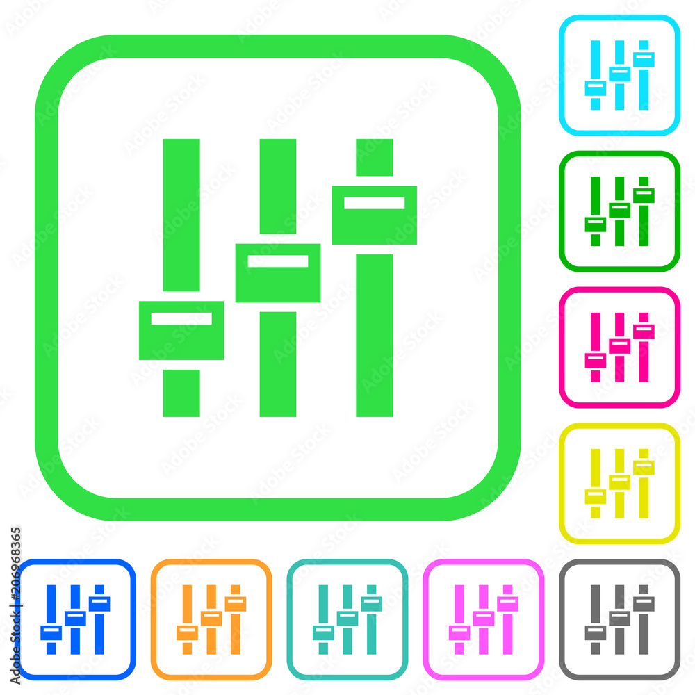 Adjust vivid colored flat icons Adjust vivid colored flat icons