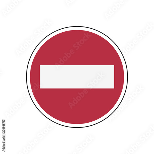 Free Download Do not enter sign. Traffic regulatory warning stop symbol vector illustration. - GFXLoad