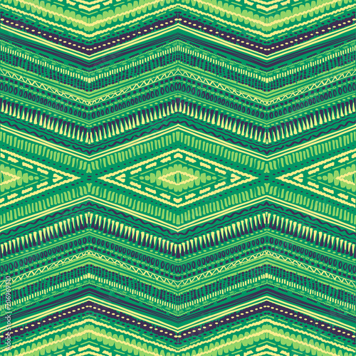 Abstract Ikat and boho style handcraft fabric pattern. Traditional Ethnic design for clothing and textile background, carpet or wallpaper