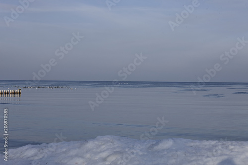 Eis  Ostsee  kalt  eisern  buhnen