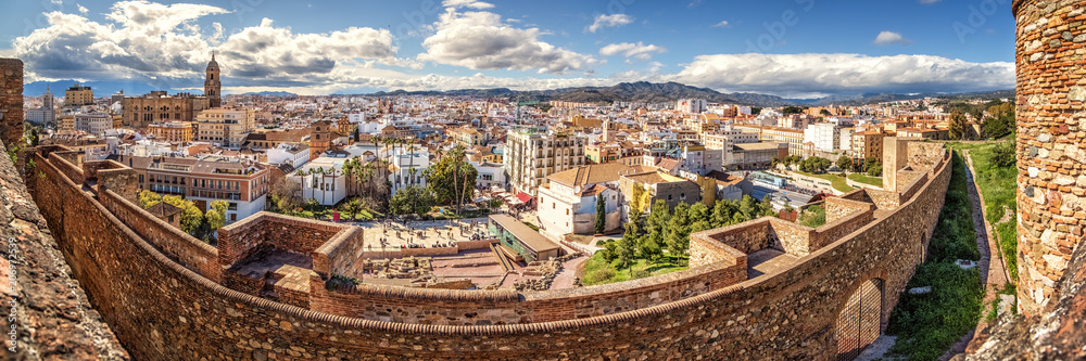 Málaga, View from Alcazaba, Spain