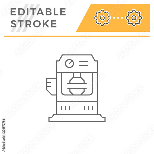 Hydraulic press machine line icon