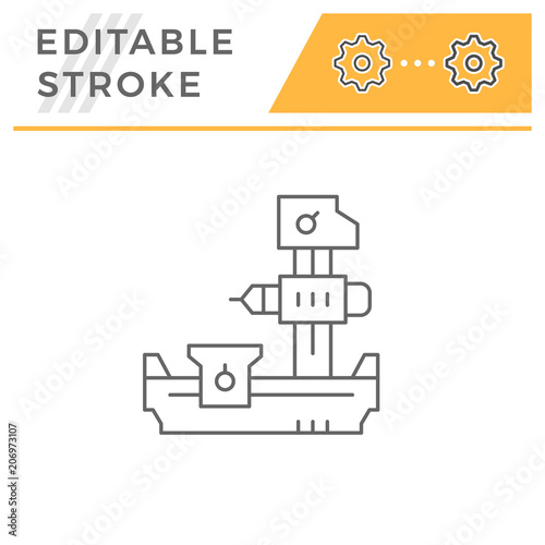 Horizontal boring machine line icon