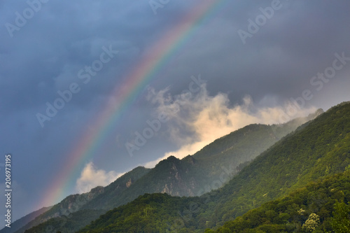 Rainbow in the mountains