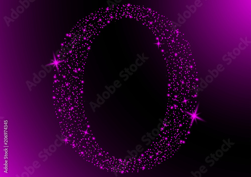 star word O in purple flicker
