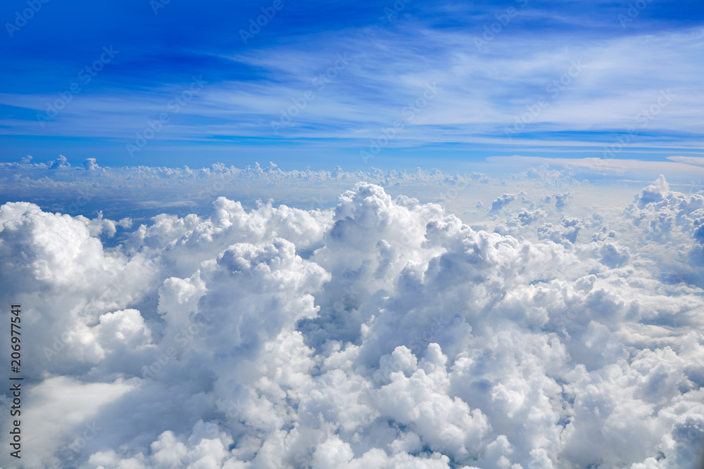 Cumulus sea of clouds view from aerial view Cumulus sea of clouds view from aerial view