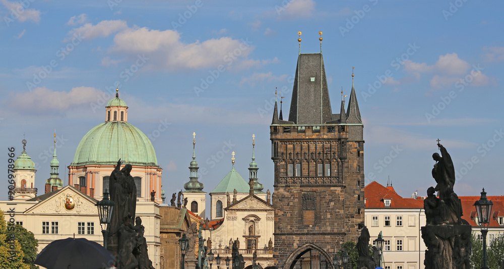 Prague Charles bridge one of the most important monuments of the
