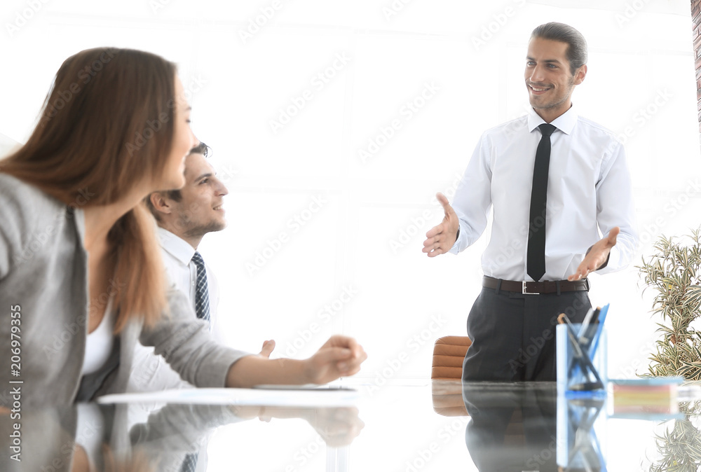 businessman at meeting with business team businessman at meeting with business team