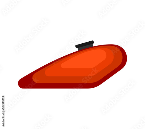 Bike Fuel tank isolated. Motorcycle gas-tank Vector illustration