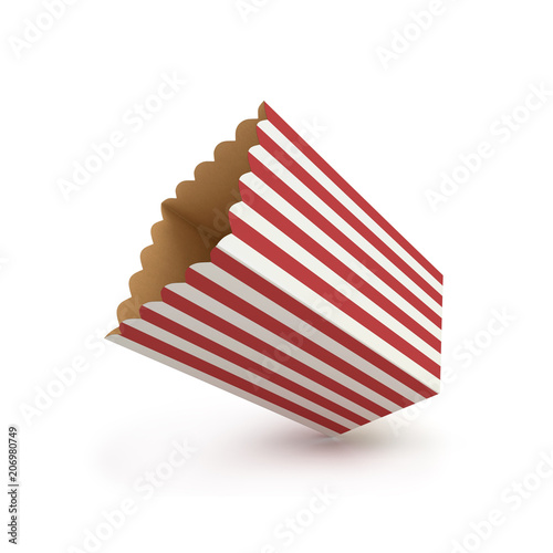 empty popcorn box isolated 3d illustration © vipman4