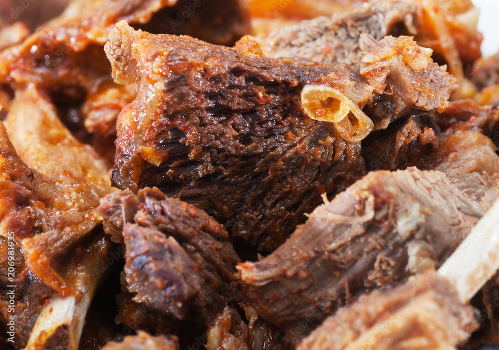 Pieces of fried meat Pieces of fried meat