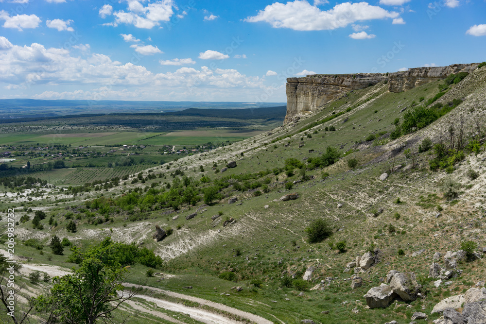 Mountain landscape with views Of AK-Kaya mountain in Crimea. Mountain landscape with views Of AK-Kaya mountain in Crimea.