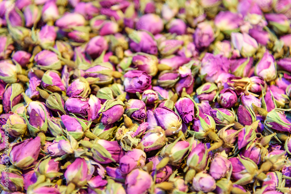 Dried flowers of roses. Herbs in Grand Bazaar in Tabriz. East Azerbaijan province. Iran Dried flowers of roses. Herbs in Grand Bazaar in Tabriz. East Azerbaijan province. Iran