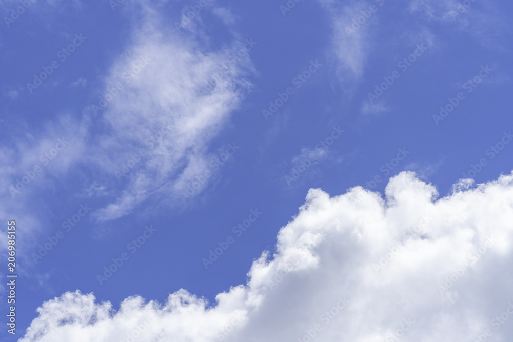 Blue sky and clouds with copy space for background