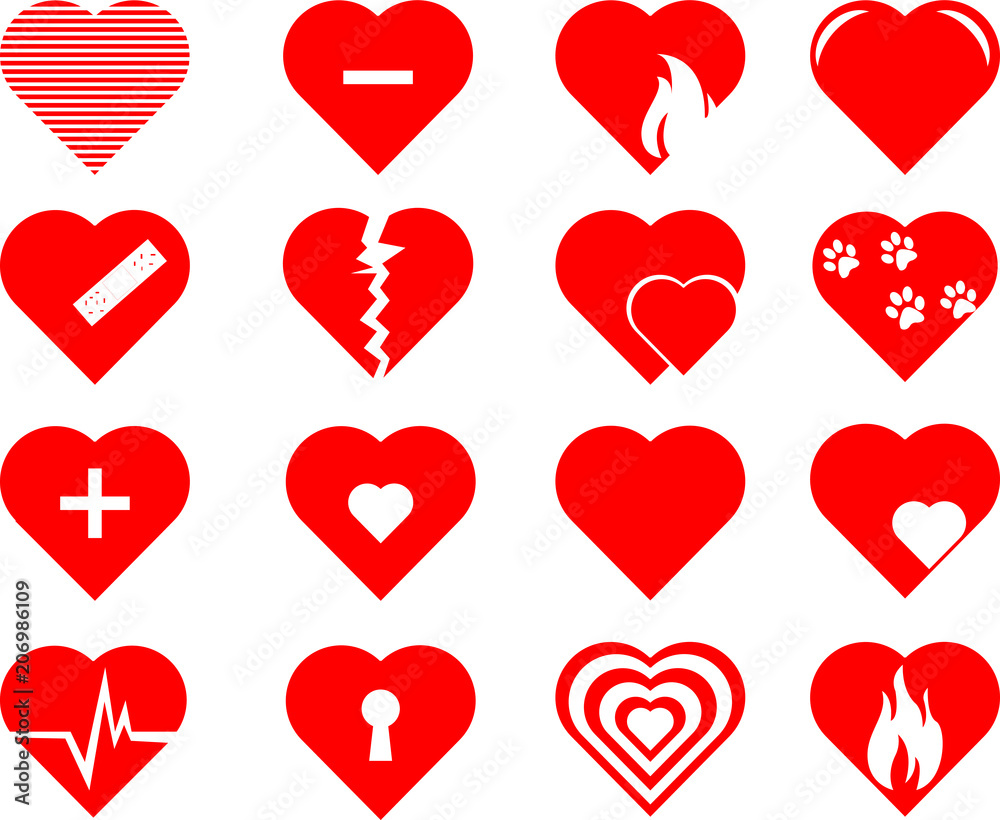 Collection of heart symbol. Collection of heart symbol.