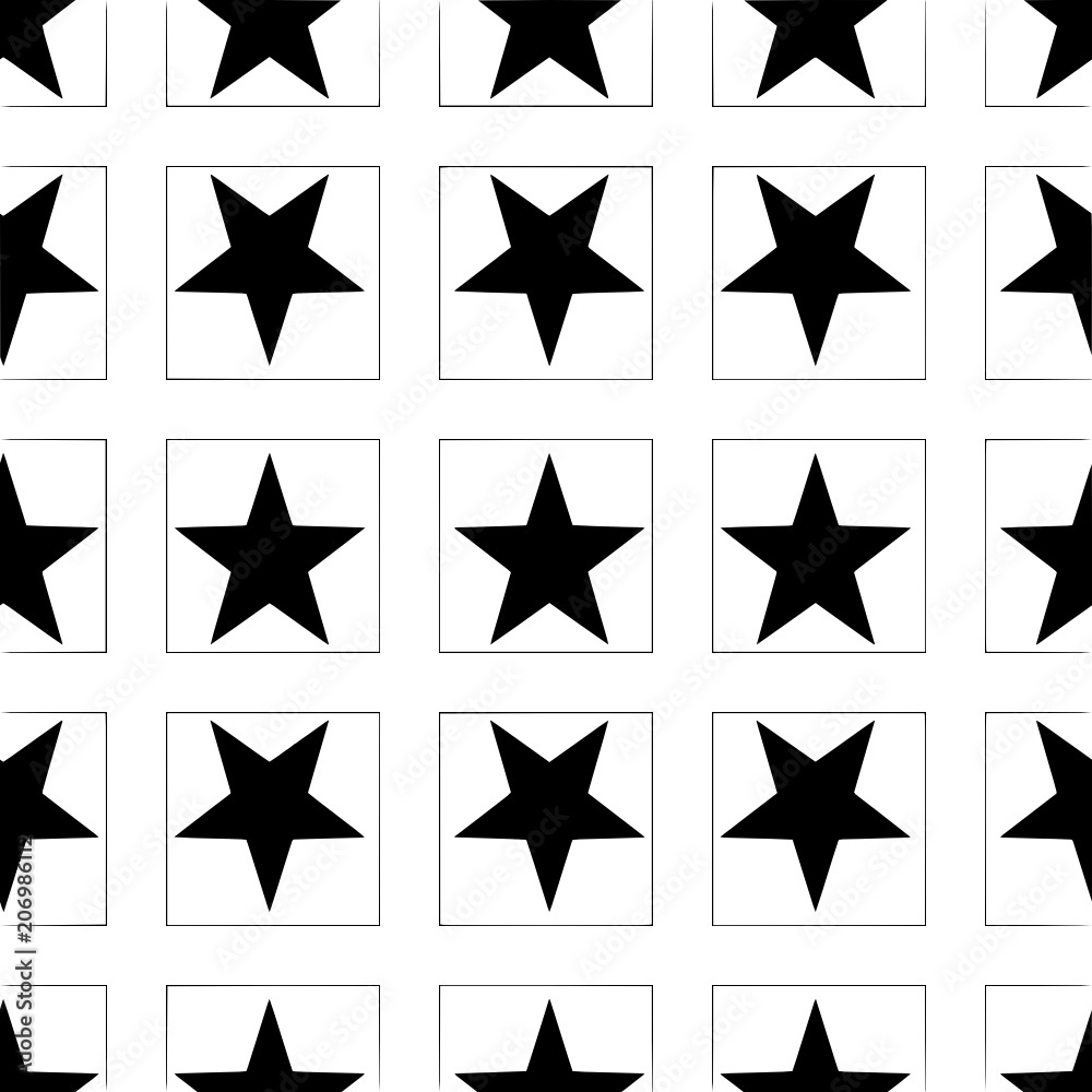 Seamless abstract pattern with a five-pointed stars