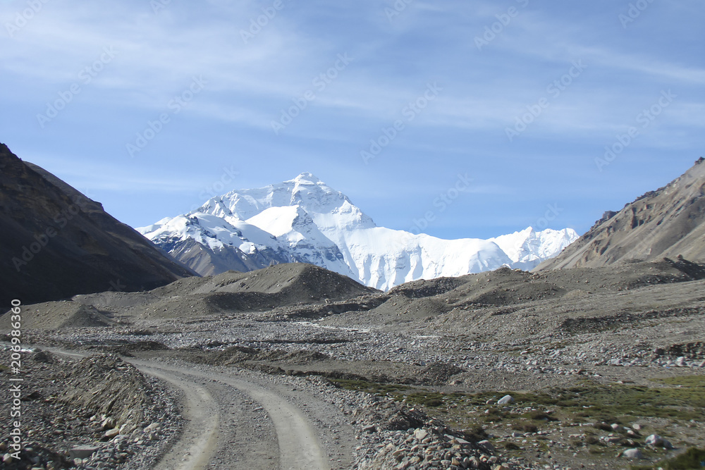 road to Everest from the North base camp, Tibet (China)