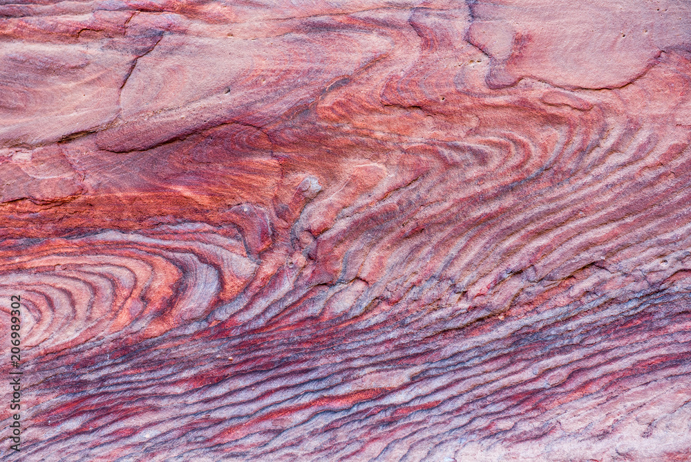 Sandstone pattern, geological texture in Petra
